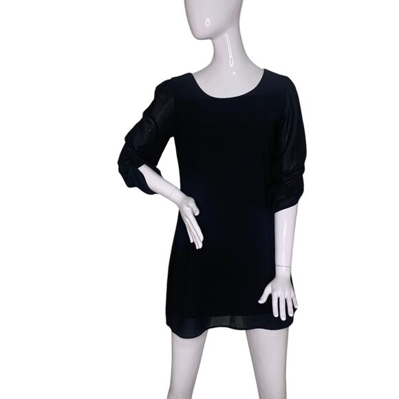Speechless Dress Sheer Sleeve Full Lining Body Pullover Black Size S - Picture 1 of 9